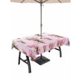 thumbnail image 1 of Outdoor Tablecloth with Umbrella Hole for Patio/Picnic/Party/Camping, Pink Tulip Waterproof Table Cloth Rectangle Table Cover Washable, Spring Botanical Flowers Floral Branches (60"x 84"), 1 of 8