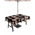 thumbnail image 1 of Outdoor Tablecloth with Umbrella Hole for Patio/Picnic/Party/Camping, Pink Tulip Waterproof Table Cloth Rectangle Table Cover Washable, Spring Romantic Botanical Flowers Branches (60"x 84"), 1 of 8