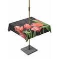 thumbnail image 1 of Outdoor Tablecloth with Umbrella Hole for Patio/Picnic/Party/Camping, Pink Tulip Waterproof Table Cloth Square Cover Washable, Spring Floral Summer Botanical Vintage Gray (54"x 54"), 1 of 9