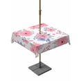 thumbnail image 1 of Outdoor Tablecloth with Umbrella Hole for Patio/Picnic/Party/Camping, Pink Watercolor Floral Waterproof Table Cloth Square Cover Washable, Spring Flower Abstract Art (60"x 60"), 1 of 8