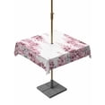 thumbnail image 1 of Outdoor Tablecloth with Umbrella Hole for Patio/Picnic/Party/Camping, Pink Wisteria Waterproof Table Cloth Square Cover Washable, Sprinng Summer Pastoral Flowers Botanical (54"x 54"), 1 of 8