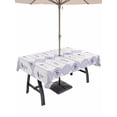 thumbnail image 1 of Outdoor Tablecloth with Umbrella Hole for Patio/Picnic/Party/Camping, Purple Flowers Geometric Waterproof Table Cloth Rectangle Table Cover Washable, Spring Floral Elegant Pastoral (54"x 80"), 1 of 8