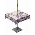 thumbnail image 1 of Outdoor Tablecloth with Umbrella Hole for Patio/Picnic/Party/Camping, Purple Flowers Waterproof Table Cloth Square Cover Washable, Butterfly Spring Floral Rustic Farmhouse (60"x 60"), 1 of 8