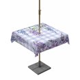 thumbnail image 1 of Outdoor Tablecloth with Umbrella Hole for Patio/Picnic/Party/Camping, Purple Flowers Waterproof Table Cloth Square Cover Washable, Weeping Spring Floral Checkered Pastoral (54"x 54"), 1 of 8