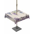 thumbnail image 1 of Outdoor Tablecloth with Umbrella Hole for Patio/Picnic/Party/Camping, Purple Flowers Waterproof Table Cloth Square Cover Washable, Weeping Spring Floral Rustic Pastoral (60"x 60"), 1 of 8