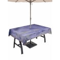 thumbnail image 1 of Outdoor Tablecloth with Umbrella Hole for Patio/Picnic/Party/Camping, Purple Gray Ombre Waterproof Table Cloth Rectangle Table Cover Washable, Modern Abstract Art Gradient (52"x 70"), 1 of 9