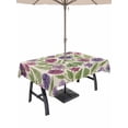 thumbnail image 1 of Outdoor Tablecloth with Umbrella Hole for Patio/Picnic/Party/Camping, Purple Green Botanical Waterproof Table Cloth Rectangle Table Cover Washable, Spring Floral Summer Rustic (60"x 84"), 1 of 8
