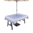 thumbnail image 1 of Outdoor Tablecloth with Umbrella Hole for Patio/Picnic/Party/Camping, Purple Ocean Starfish Waterproof Table Cloth Rectangle Table Cover Washable, Modern Minimalist Marine Life (54"x 80"), 1 of 9