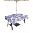 thumbnail image 1 of Outdoor Tablecloth with Umbrella Hole for Patio/Picnic/Party/Camping, Purple Onion Flowers Waterproof Table Cloth Rectangle Table Cover Washable, Spring Floral Dandelion Botanical (60"x 102"), 1 of 8