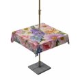 thumbnail image 1 of Outdoor Tablecloth with Umbrella Hole for Patio/Picnic/Party/Camping, Purple Pink Floral Waterproof Table Cloth Square Cover Washable, Spring Farmhouse Country Vintage Flower (54"x 54"), 1 of 8