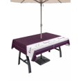 thumbnail image 1 of Outdoor Tablecloth with Umbrella Hole for Patio/Picnic/Party/Camping, Purple Plaid Waterproof Table Cloth Rectangle Table Cover Washable, Live Love Laugh Text Star Love Heart (60"x 120"), 1 of 8