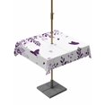 thumbnail image 1 of Outdoor Tablecloth with Umbrella Hole for Patio/Picnic/Party/Camping, Purple Spring Botanical Waterproof Table Cloth Square Cover Washable, Weeping Eucalyptus Butterfly (60"x 60"), 1 of 8