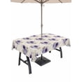 thumbnail image 1 of Outdoor Tablecloth with Umbrella Hole for Patio/Picnic/Party/Camping, Purple Spring Floral Waterproof Table Cloth Rectangle Table Cover Washable, Farmhouse Flowers Modern Art (52"x 70"), 1 of 8