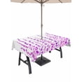 thumbnail image 1 of Outdoor Tablecloth with Umbrella Hole for Patio/Picnic/Party/Camping, Purple Waterproof Table Cloth Rectangle Table Cover Washable, Polka Dots Watercolor Abstract Art (54"x 80"), 1 of 8