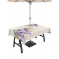 thumbnail image 1 of Outdoor Tablecloth with Umbrella Hole for Patio/Picnic/Party/Camping, Purple Weeping Floral Waterproof Table Cloth Rectangle Table Cover Washable, Spring Summer Pastoral Flowers Rustic (60"x 84"), 1 of 8