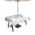 thumbnail image 1 of Outdoor Tablecloth with Umbrella Hole for Patio/Picnic/Party/Camping, Purple Weeping Flowers Waterproof Table Cloth Rectangle Table Cover Washable, Spring Floral Elegant Pastoral (52"x 70"), 1 of 8