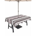 thumbnail image 1 of Outdoor Tablecloth with Umbrella Hole for Patio/Picnic/Party/Camping, Red Black Boho Waterproof Table Cloth Rectangle Table Cover Washable, Ethnic Tribe Aesthetic Abstract Art (60"x 102"), 1 of 9