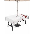 thumbnail image 1 of Outdoor Tablecloth with Umbrella Hole for Patio/Picnic/Party/Camping, Red Poppy Flowers Waterproof Table Cloth Rectangle Table Cover Washable, Spring Modern Abstract Floral Rustic (52"x 70"), 1 of 8
