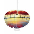 thumbnail image 1 of Outdoor Tablecloth with Umbrella Hole for Patio/Picnic/Party/Camping, Red Trees Waterproof Table Cloth Round Cover Washable, Orange Blue Sunrise Reflection Retro Art Dia 54", 1 of 7