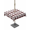 thumbnail image 1 of Outdoor Tablecloth with Umbrella Hole for Patio/Picnic/Party/Camping, Retro Boho Waterproof Table Cloth Square Cover Washable, Dark Red Geometric Pattern Rhombic Bohemia (60"x 60"), 1 of 8