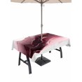 thumbnail image 1 of Outdoor Tablecloth with Umbrella Hole for Patio/Picnic/Party/Camping, Rose Red Marble Waterproof Table Cloth Rectangle Table Cover Washable, Contemporary Abstract Fluid Aesthetic (54"x 80"), 1 of 9