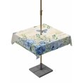 thumbnail image 1 of Outdoor Tablecloth with Umbrella Hole for Patio/Picnic/Party/Camping, Rustic Botanical Waterproof Table Cloth Square Cover Washable, Spring Watercolor Floral Leaves Butterfly Beige (60"x 60"), 1 of 9