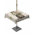 thumbnail image 1 of Outdoor Tablecloth with Umbrella Hole for Patio/Picnic/Party/Camping, Rustic Groundhog Waterproof Table Cloth Square Cover Washable, Spring Floral Butterfly Botanical (60"x 60"), 1 of 8