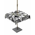 thumbnail image 1 of Outdoor Tablecloth with Umbrella Hole for Patio/Picnic/Party/Camping, Sage Green Black Geometric Waterproof Table Cloth Square Cover Washable, Abstract Art Modern Line (60"x 60"), 1 of 8
