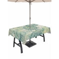 thumbnail image 1 of Outdoor Tablecloth with Umbrella Hole for Patio/Picnic/Party/Camping, Sage Green Conch Waterproof Table Cloth Rectangle Table Cover Washable, Coastal Summer Beach Coral Vintage Art (60"x 84"), 1 of 9