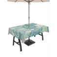 thumbnail image 1 of Outdoor Tablecloth with Umbrella Hole for Patio/Picnic/Party/Camping, Sage Green Conch Waterproof Table Cloth Rectangle Table Cover Washable, Coastal Summer Beach Coral Rustic (52"x 70"), 1 of 9