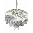 thumbnail image 1 of Outdoor Tablecloth with Umbrella Hole for Patio/Picnic/Party/Camping, Sage Green Leaves Waterproof Table Cloth Round Cover Washable, Willow Leaf Country Botanical Branches (Dia 54"), 1 of 8