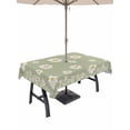 thumbnail image 1 of Outdoor Tablecloth with Umbrella Hole for Patio/Picnic/Party/Camping, Sage Green Spring Floral Waterproof Table Cloth Rectangle Table Cover Washable, Daisy Flowers Elegant Farmhouse Art (60"x 84"), 1 of 9