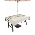 thumbnail image 1 of Outdoor Tablecloth with Umbrella Hole for Patio/Picnic/Party/Camping, Sage Green Waterproof Table Cloth Rectangle Table Cover Washable, Eucalyptus Leaves (60"x 84"), 1 of 8