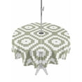 thumbnail image 1 of Outdoor Tablecloth with Umbrella Hole for Patio/Picnic/Party/Camping, Sage Green White Geometric Waterproof Table Cloth Round Cover Washable, Modern Abstract Art (Dia 60"), 1 of 8