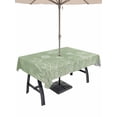 thumbnail image 1 of Outdoor Tablecloth with Umbrella Hole for Patio/Picnic/Party/Camping, Sage Green Wildflowers Waterproof Table Cloth Rectangle Table Cover Washable, Modern Floral Butterfly Plant (60"x 120"), 1 of 8