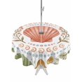 thumbnail image 1 of Outdoor Tablecloth with Umbrella Hole for Patio/Picnic/Party/Camping, Scallop Shell Waterproof Table Cloth Round Cover Washable, Coastal Palm Leaves Tropical Boho Botanical (Dia 54"), 1 of 9