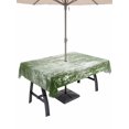 thumbnail image 1 of Outdoor Tablecloth with Umbrella Hole for Patio/Picnic/Party/Camping, Shabby Sage Green Waterproof Table Cloth Rectangle Table Cover Washable, Oil Painting Vintage Art Green White (52"x 70"), 1 of 9