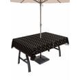 thumbnail image 1 of Outdoor Tablecloth with Umbrella Hole for Patio/Picnic/Party/Camping, Simple Line Black Waterproof Table Cloth Rectangle Table Cover Washable, Black Modern Art Geometric (54"x 80"), 1 of 8