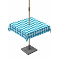 thumbnail image 1 of Outdoor Tablecloth with Umbrella Hole for Patio/Picnic/Party/Camping, Sky Blue Plaid Waterproof Table Cloth Square Cover Washable, Modern Minimalist Gingham Checkered (54"x 54"), 1 of 8