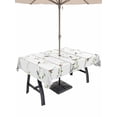 thumbnail image 1 of Outdoor Tablecloth with Umbrella Hole for Patio/Picnic/Party/Camping, Sparrow Waterproof Table Cloth Rectangle Table Cover Washable, Spring Birds on The Branches Vintage Country (54"x 80"), 1 of 8