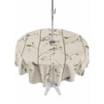 thumbnail image 1 of Outdoor Tablecloth with Umbrella Hole for Patio/Picnic/Party/Camping, Sparrow Waterproof Table Cloth Round Cover Washable, Spring Birds on The Branches Retro Country Beige (Dia 60"), 1 of 8