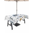thumbnail image 1 of Outdoor Tablecloth with Umbrella Hole for Patio/Picnic/Party/Camping, Spring Blue Floral Waterproof Table Cloth Rectangle Table Cover Washable, Country Garden Wildflowers Botanical (52"x 70"), 1 of 8