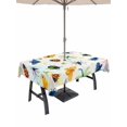 thumbnail image 1 of Outdoor Tablecloth with Umbrella Hole for Patio/Picnic/Party/Camping, Spring Butterfly Dragonfly Waterproof Table Cloth Rectangle Table Cover Washable, Botanical Floral Colorful (60"x 84"), 1 of 8