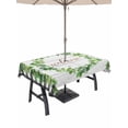 thumbnail image 1 of Outdoor Tablecloth with Umbrella Hole for Patio/Picnic/Party/Camping, Spring Eucalyptus Leaves Waterproof Table Cloth Rectangle Table Cover Washable, Farmhouse Botanical Gray Wood (52"x 70"), 1 of 8