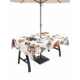thumbnail image 1 of Outdoor Tablecloth with Umbrella Hole for Patio/Picnic/Party/Camping, Spring Floral Waterproof Table Cloth Rectangle Table Cover Washable, Summer Botanical Flowers Vintage Birds (60"x 84"), 1 of 8