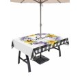 thumbnail image 1 of Outdoor Tablecloth with Umbrella Hole for Patio/Picnic/Party/Camping, Spring Flowers Waterproof Table Cloth Rectangle Table Cover Washable, Country Botanical Leaves Garland Farm Plaid (60"x 102"), 1 of 9