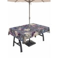 thumbnail image 1 of Outdoor Tablecloth with Umbrella Hole for Patio/Picnic/Party/Camping, Spring Flowers Waterproof Table Cloth Rectangle Table Cover Washable, Farmhouse Retro Botanical Purple Blue Floral (60"x 102"), 1 of 8