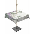 thumbnail image 1 of Outdoor Tablecloth with Umbrella Hole for Patio/Picnic/Party/Camping, Spring Lavender Waterproof Table Cloth Square Cover Washable, Garden Botanical Leaves Butterflies (60"x 60"), 1 of 8