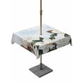 thumbnail image 1 of Outdoor Tablecloth with Umbrella Hole for Patio/Picnic/Party/Camping, Spring Magnolia Flower Waterproof Table Cloth Square Cover Washable, White Floral Botanical Light Blue (54"x 54"), 1 of 8