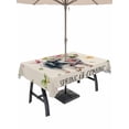 thumbnail image 1 of Outdoor Tablecloth with Umbrella Hole for Patio/Picnic/Party/Camping, Spring Pig Waterproof Table Cloth Rectangle Table Cover Washable, Butterfly Botanical Floral Rustic (54"x 80"), 1 of 8